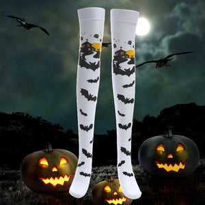 1Pair Over The Knee Halloween Stockings - SpookyHollow