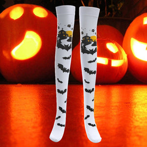 1Pair Over The Knee Halloween Stockings - SpookyHollow