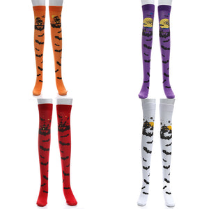 1Pair Over The Knee Halloween Stockings - SpookyHollow