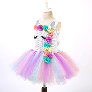 Unicorn Tutu Flower Dress Toddler for Girls - SpookyHollow