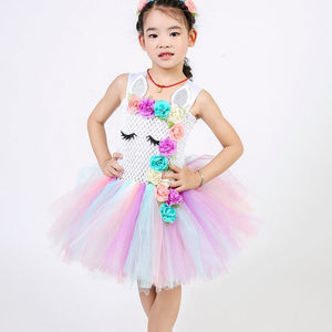 Unicorn Tutu Flower Dress Toddler for Girls - SpookyHollow