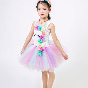 Unicorn Tutu Flower Dress Toddler for Girls - SpookyHollow