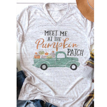 Load image into Gallery viewer, womens Pumpkin t-shirt letter printed graphic tees - SpookyHollow