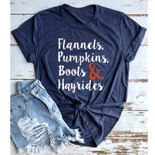 Load image into Gallery viewer, womens Pumpkin t-shirt letter printed graphic tees - SpookyHollow