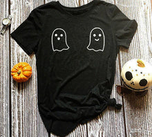 Load image into Gallery viewer, Ladies Halloween Ghost T-Shirt - SpookyHollow