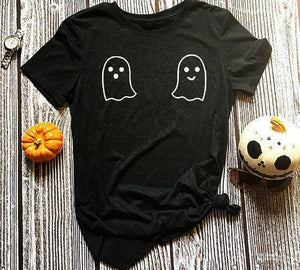 Ladies Halloween Ghost T-Shirt - SpookyHollow