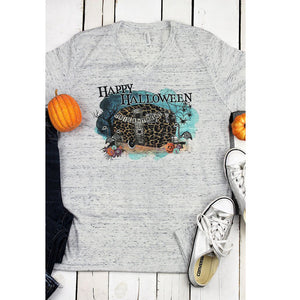 Women Fall/Halloween Letter printed t-shirts - SpookyHollow