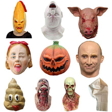 Load image into Gallery viewer, Adult Halloween Scary Latex Full Head Face Mask (Breathable) - SpookyHollow