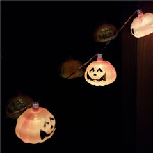 Load image into Gallery viewer, Jack-o-lanterns Pumpkin String Lights Decor Flashlight For Halloween Party - SpookyHollow