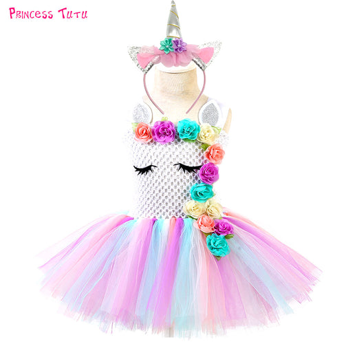 Unicorn Tutu Flower Dress Toddler for Girls - SpookyHollow