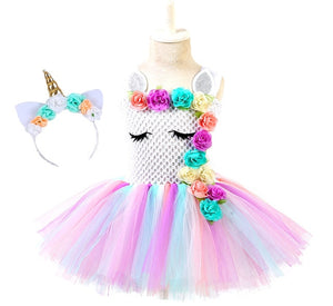 Unicorn Tutu Flower Dress Toddler for Girls - SpookyHollow