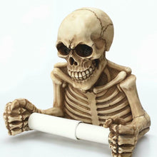 Load image into Gallery viewer, Spooky Grinning Skull Medieval Toilet Paper Holder - SpookyHollow