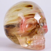 Load image into Gallery viewer, 2 inch Handmade Natural stone skull figurine (Crystal Carved) - SpookyHollow