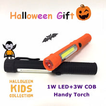 Load image into Gallery viewer, Kids Halloween Mini Flashlight with Magnet End - SpookyHollow